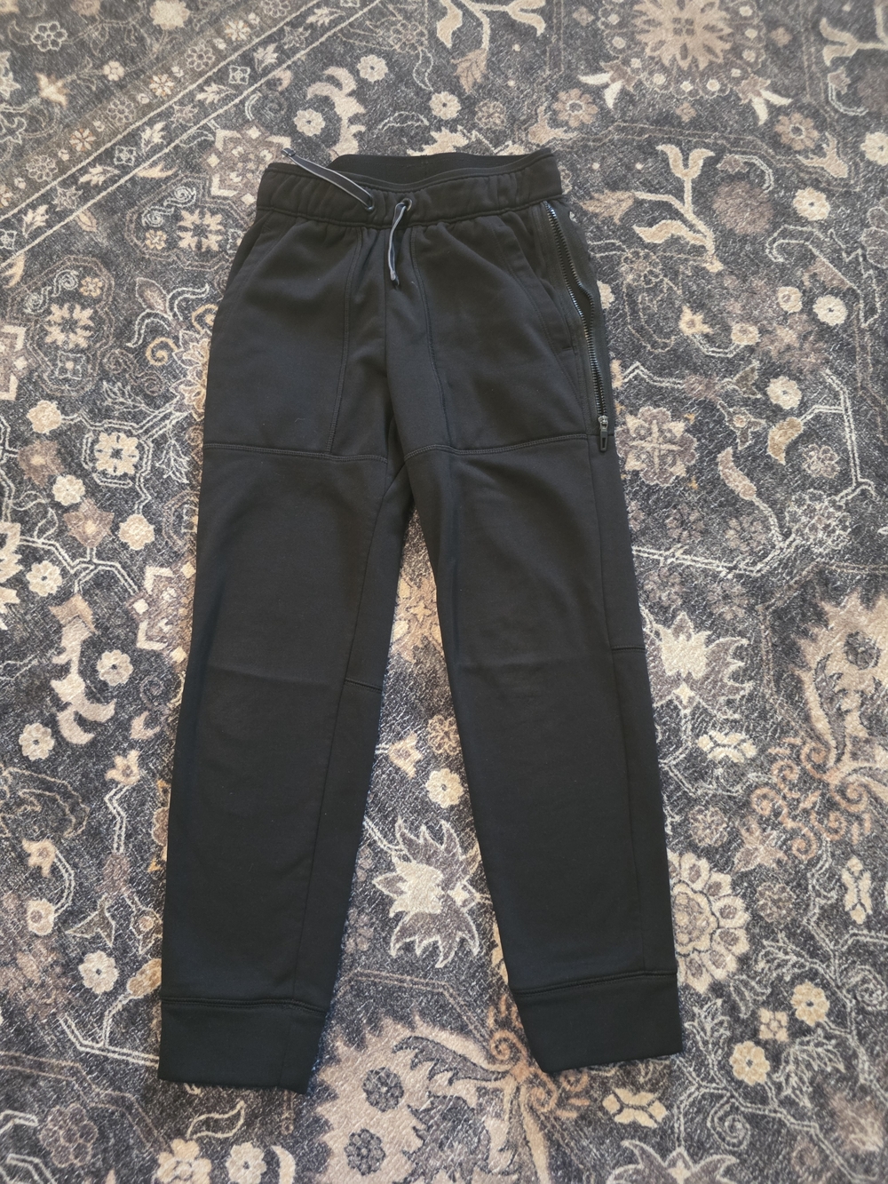 Boys Size 8 Athletic Works Black Sweatpants with Zip Pocket